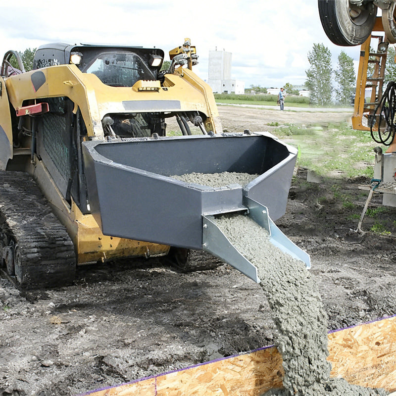 Chargez l'image dans la visionneuse de la galerie, Skid Steer Concrete Bucket, Mud Hopper for Driveways and Sidewalks, 60 Inch 900L
