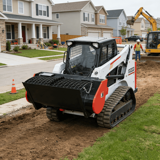 Self Loading Skid Steer Concrete Mixer Bucket Attachment 280 to 550 Liter Hydraulic Cement Mixer for Universal Skid Steers