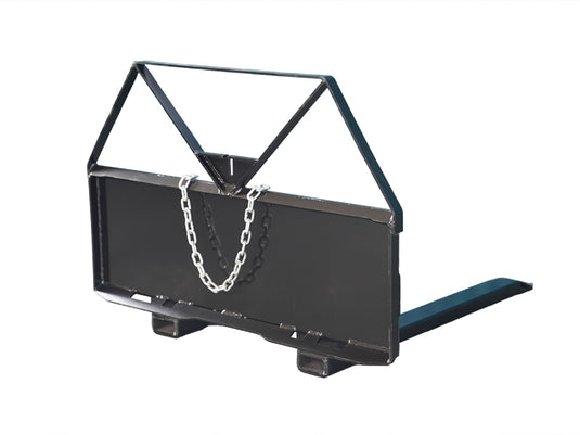 46 Inch Economy Skid Steer Pallet Forks, Heavy Duty 1200kg Capacity Pallet Fork Attachment with Tow Hitch