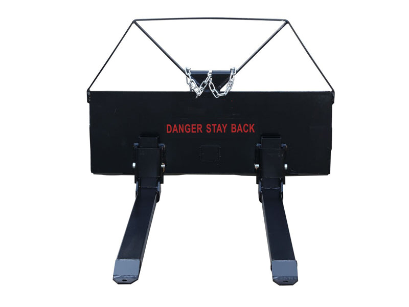 Indlæs billede i Gallery Viewer, 46 Inch Economy Skid Steer Pallet Forks, Heavy Duty 1200kg Capacity Pallet Fork Attachment with Tow Hitch
