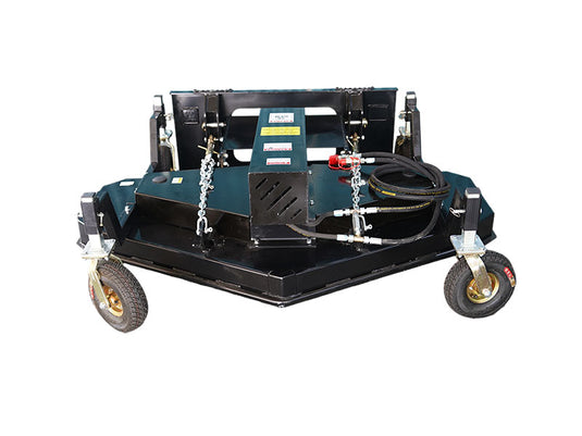 Hydraulic Finishing Mower Attachment, Heavy Duty 65 Inch Skid Steer Mower for Pasture and Large Acreage