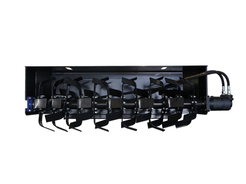 Indlæs billede i Gallery Viewer, Skid Steer Hydraulic Rotary Tiller Attachment 72 Inch Bi-Directional Low Flow
