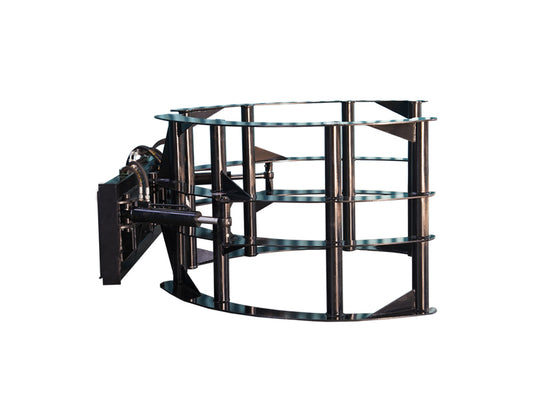 Skid Steer Hydraulic Round Hay Bale Grab Grapple 1300kg Dual Bale Quick Attach S-HBG