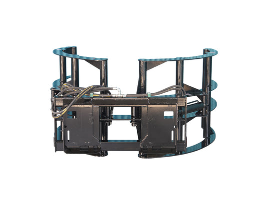 Skid Steer Hydraulic Round Hay Bale Grab Grapple 1300kg Dual Bale Quick Attach S-HBG