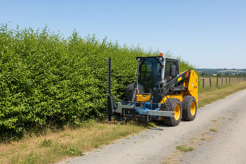 갤러리 뷰어에 이미지 로드, Skid Steer Sickle Bar Hedge Trimmer Attachment 66 Inch Swivel Head Spring Breakaway
