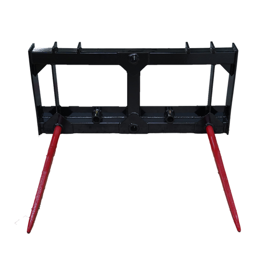 Heavy Duty Skid Steer Hay Bale Spear Frame Dual Spear Quick Attach S-HD-SSRSA
