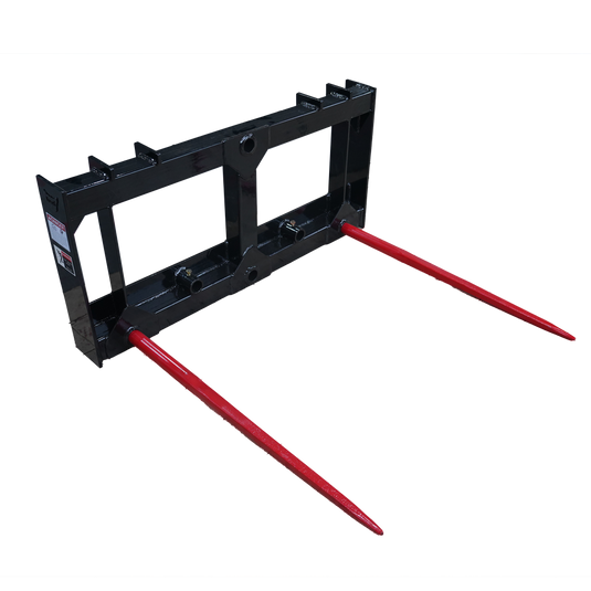 Heavy Duty Skid Steer Hay Bale Spear Frame Dual Spear Quick Attach S-HD-SSRSA