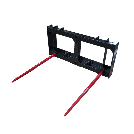 Heavy Duty Skid Steer Hay Bale Spear Frame Dual Spear Quick Attach S-HD-SSRSA