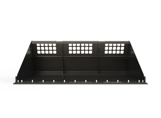 Skid Steer Snow Bucket Heavy Duty 96-112 Inch High Capacity for Snow Removal and Light Material Handling