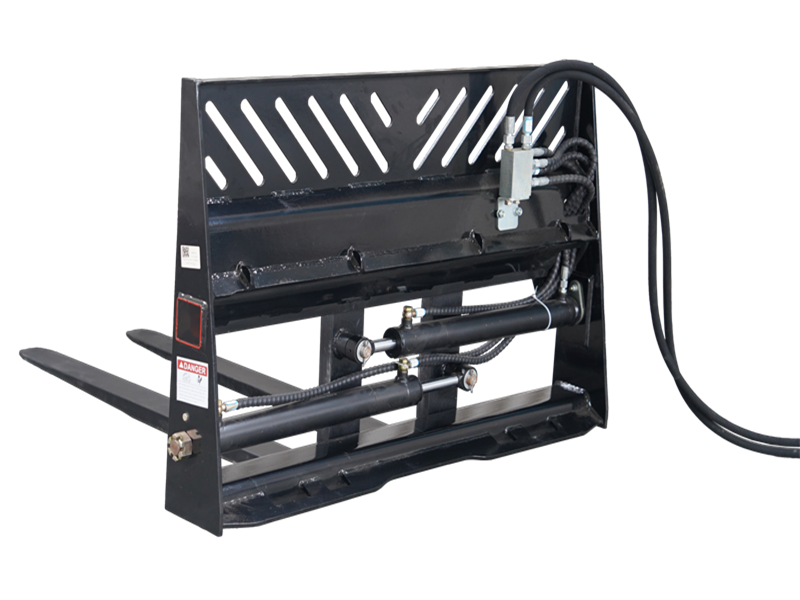 Indlæs billede i Gallery Viewer, Hydraulic Positioning Skid Steer Pallet Forks, Class 2A 2000kg Heavy Duty Fork Attachment MP1140

