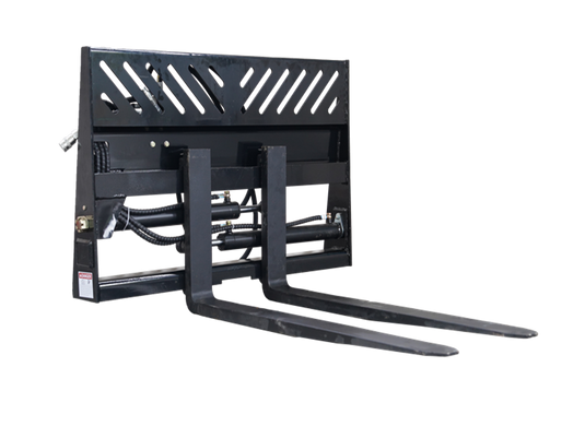 Hydraulic Positioning Skid Steer Pallet Forks, Class 2A 2000kg Heavy Duty Fork Attachment MP1140