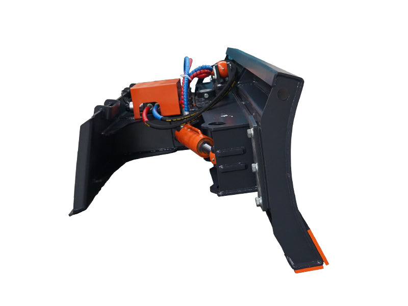 Indlæs billede i Gallery Viewer, Skid Steer Hydraulic 6-Way Angle Tilt Dozer Blade Snow Pusher Attachment 84in
