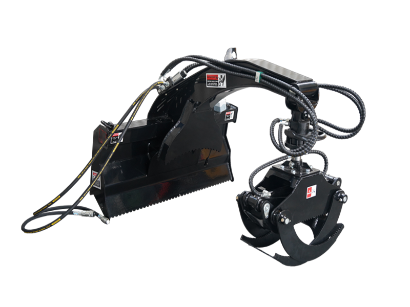 Chargez l'image dans la visionneuse de la galerie, Skid Steer Log Grapple 360 Degree Hydraulic Rotation Heavy Duty Attachment
