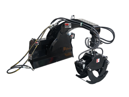 Skid Steer Log Grapple 360 Degree Hydraulic Rotation Heavy Duty Attachment
