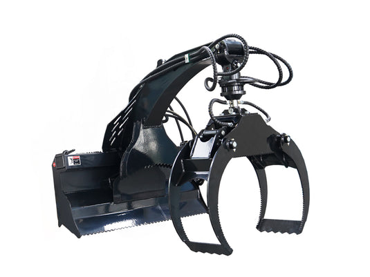 Skid Steer Log Grapple 360 Degree Hydraulic Rotation Heavy Duty Attachment
