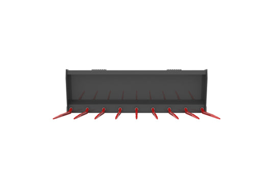 Skid Steer Manure Fork Quick Attach 9 Tine Heavy Duty 72 84 Inch Silage S-MF1830