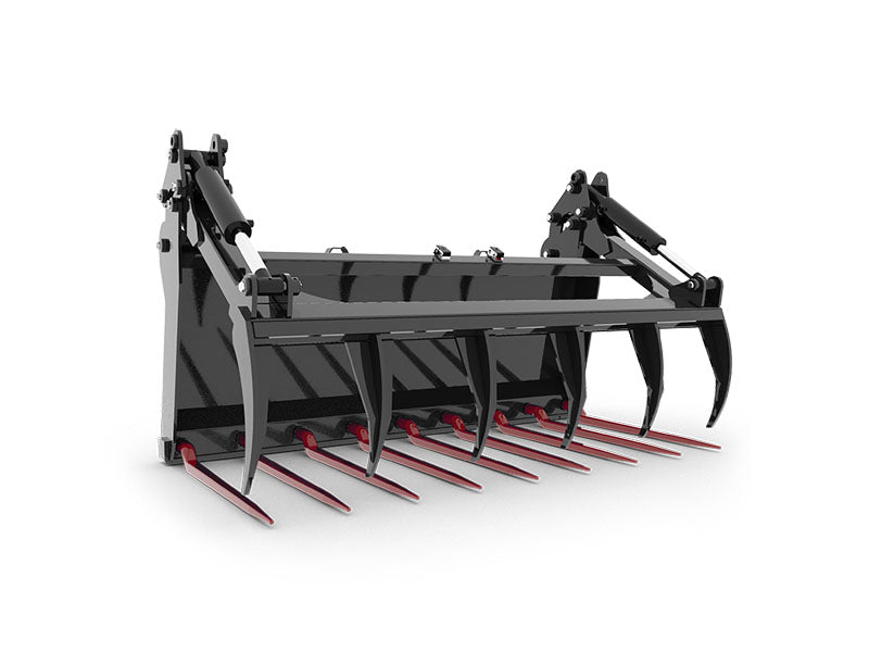 Indlæs billede i Gallery Viewer, Skid Steer Hydraulic Manure Fork Grapple 11 Tine Quick Attach Silage Utility S-MF2130GR

