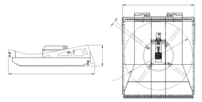 Load image into Gallery viewer, Heavy Duty Skid Steer Brush Cutter Attachment, High Flow Brush Mower for Land Clearing
