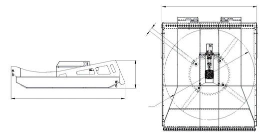 Heavy Duty Skid Steer Brush Cutter Attachment, High Flow Brush Mower for Land Clearing