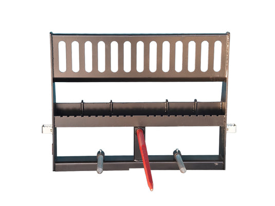 Heavy Duty Skid Steer Pallet Fork Hay Bale Spear Combo Quick Tach 5000 lb CNC S-PFHS2A