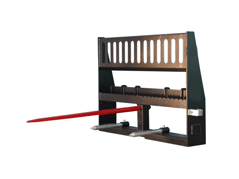 Indlæs billede i Gallery Viewer, Heavy Duty Skid Steer Pallet Fork Hay Bale Spear Combo Quick Tach 5000 lb CNC S-PFHS2A
