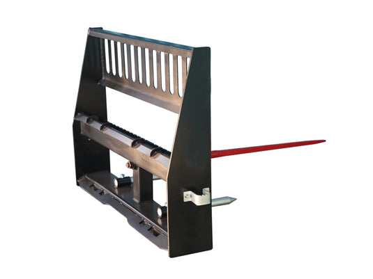 Heavy Duty Skid Steer Pallet Fork Hay Bale Spear Combo Quick Tach 5000 lb CNC S-PFHS2A