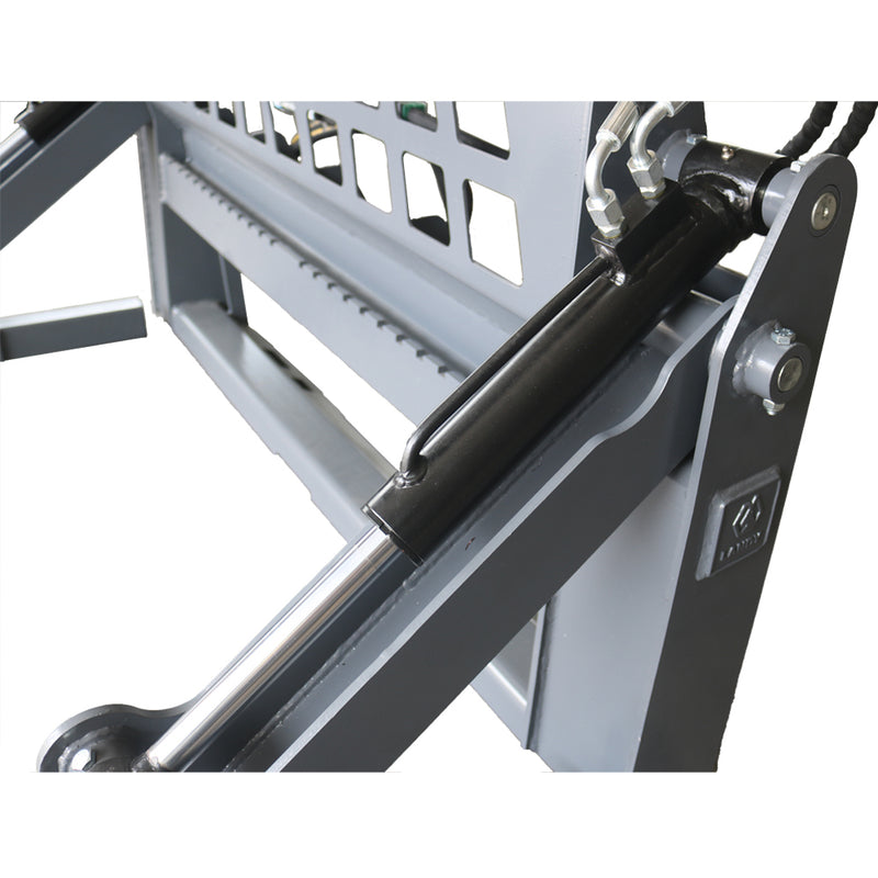 Chargez l'image dans la visionneuse de la galerie, Skid Steer Pallet Fork Grapple, Dual Cylinder Hydraulic Pipe Grapple Attachment, 2800kg Capacity
