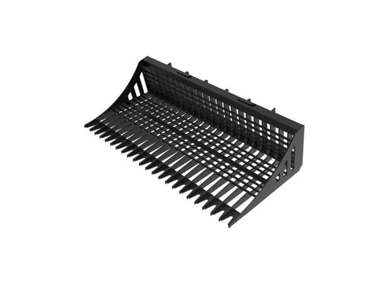 Skid Steer Heavy Duty Rock Bucket 72-96 Inch Flat Bar Design for Back Blading and Sand Sifting