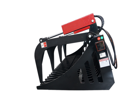 Heavy Duty Skid Steer Root Grapple Attachment 59-84 Inch Dual Cylinder