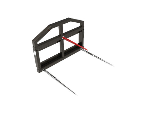 Skid Steer Quick Attach Round Bale Spear Frame Dual Spear 2200 lb Capacity S-RBS1220