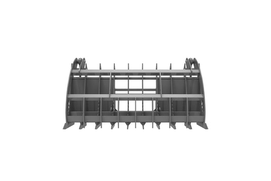 64 and 72 Inch Skid Steer Root Grapple Rake Attachment Heavy Duty Forestry Grapple for Brush and Land Clearing