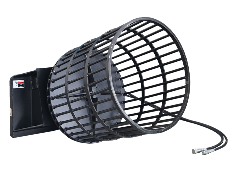 Load image into Gallery viewer, Skid Steer Rotary Drum Rock Picker Attachment Hydraulic Soil Separation
