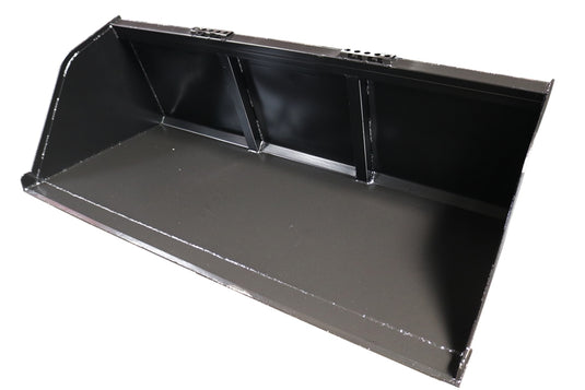 Skid Steer Snow and Mulch Bucket 68-102 Inch High Capacity Multi Purpose for Snow Dirt Gravel and Mulch