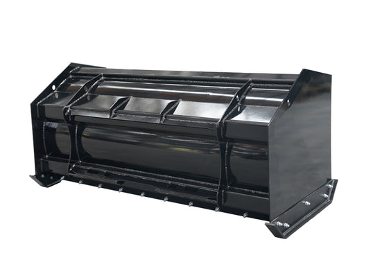 Skid Steer Snow Pusher Attachment 84 to 120 Inch Rubber Edge Containment