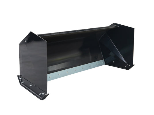 Skid Steer Snow Pusher Attachment 84 to 120 Inch Rubber Edge Containment