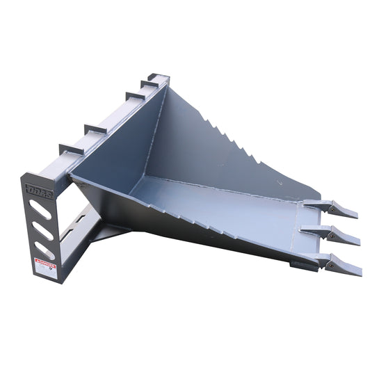 Skid Steer Heavy Duty Stump Bucket 45 Inch Serrated Edge for Stump Removal Root Cutting and Concrete Lifting