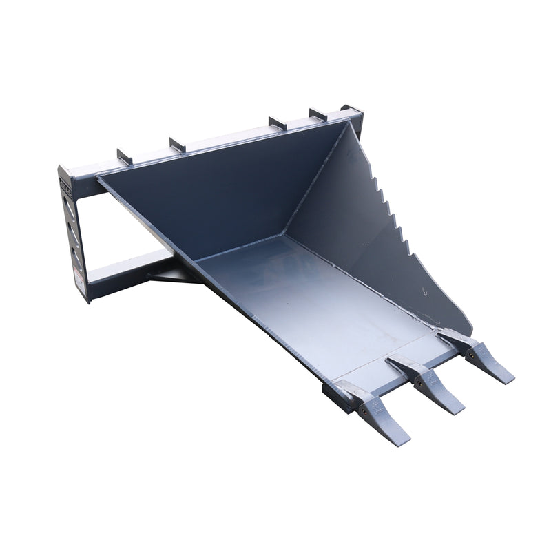 Load image into Gallery viewer, Skid Steer Heavy Duty Stump Bucket 45 Inch Serrated Edge for Stump Removal Root Cutting and Concrete Lifting
