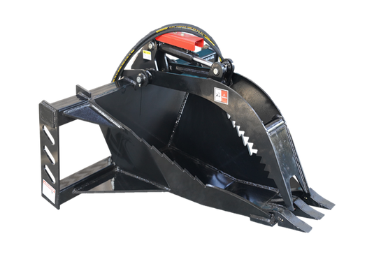 Extreme Duty Skid Steer Stump Bucket Grapple Attachment Root Removal