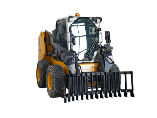 Skid Steer Stick Rake Attachment Side Wings Heavy Duty Land Clearing 71 87 Inch