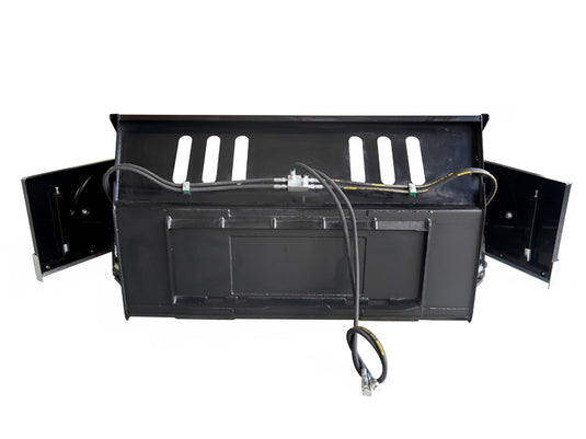 Skid Steer Snow Wing Bucket 91 Inch Hydraulic Retractable Wings for Large Area Snow Removal and Truck Dumping