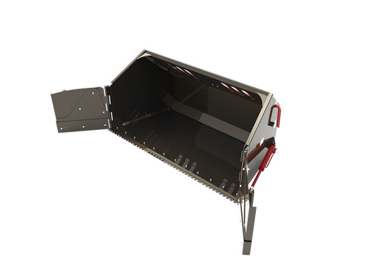 Skid Steer Snow Wing Bucket 91 Inch Hydraulic Retractable Wings for Large Area Snow Removal and Truck Dumping
