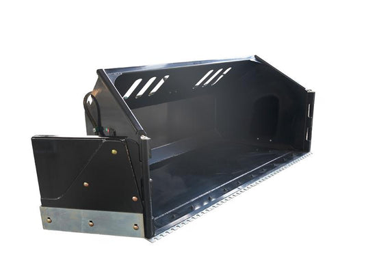 Skid Steer Snow Wing Bucket 91 Inch Hydraulic Retractable Wings for Large Area Snow Removal and Truck Dumping