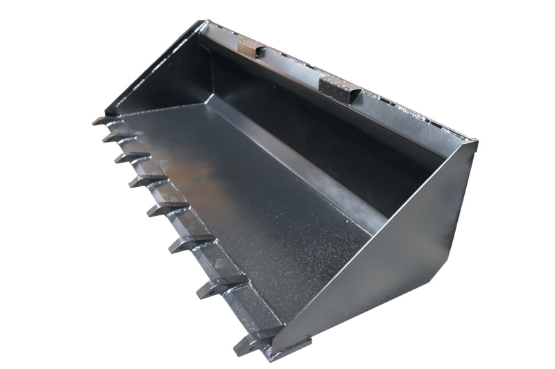 Indlæs billede i Gallery Viewer, Heavy Duty Skid Steer Tooth Bucket with Replaceable Teeth, 72 to 80 Inch, Quick Attach
