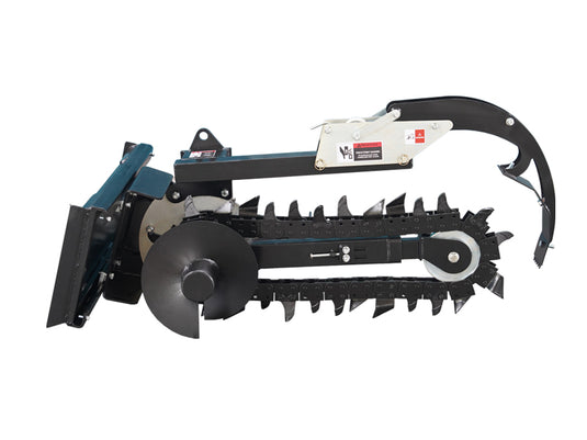 Skid Steer Trencher Attachment 36 48 Inch Depth 3 Chain Options All Ground Conditions