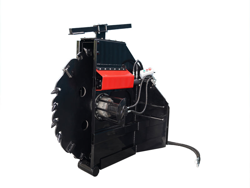 Chargez l'image dans la visionneuse de la galerie, Skid Steer Wheel Saw Attachment Concrete Asphalt Cutting 450mm Depth Road Repair

