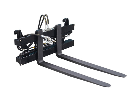 Hydraulic Pallet Fork Frame with Side Shift, Tractor Front Loader Attachment Euro SMS Bracket