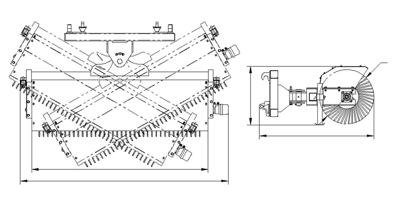 Indlæs billede i Gallery Viewer, Hydraulic Angle Rotary Broom Sweeper with Waste Collector Euro SMS Tractor Attachment
