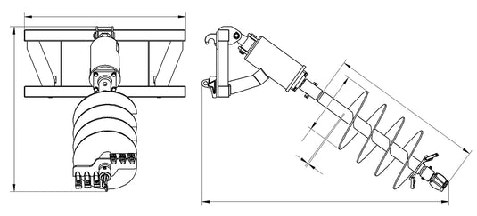 Hydraulic Drive Auger Attachment for Excavators, Heavy Duty Planetary Gear Auger with Euro Quick Attach, 300mm to 460mm