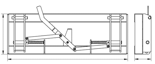 Front Loader Adapter Plate BK to ALO3 Quick Attach Heavy Duty Tractor
