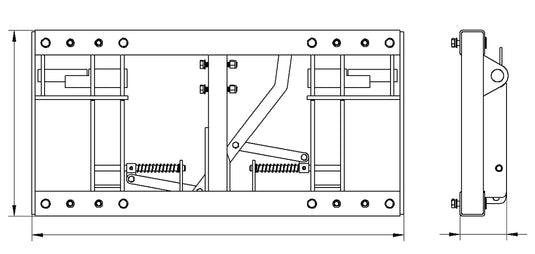 BO BK to SMS and Euro Quick Attach Adapter, Heavy Duty Conversion Mounting Plate for Loaders